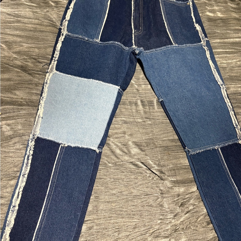 Patchwork Blue Jeans